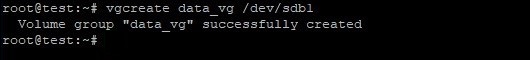 vgcreate